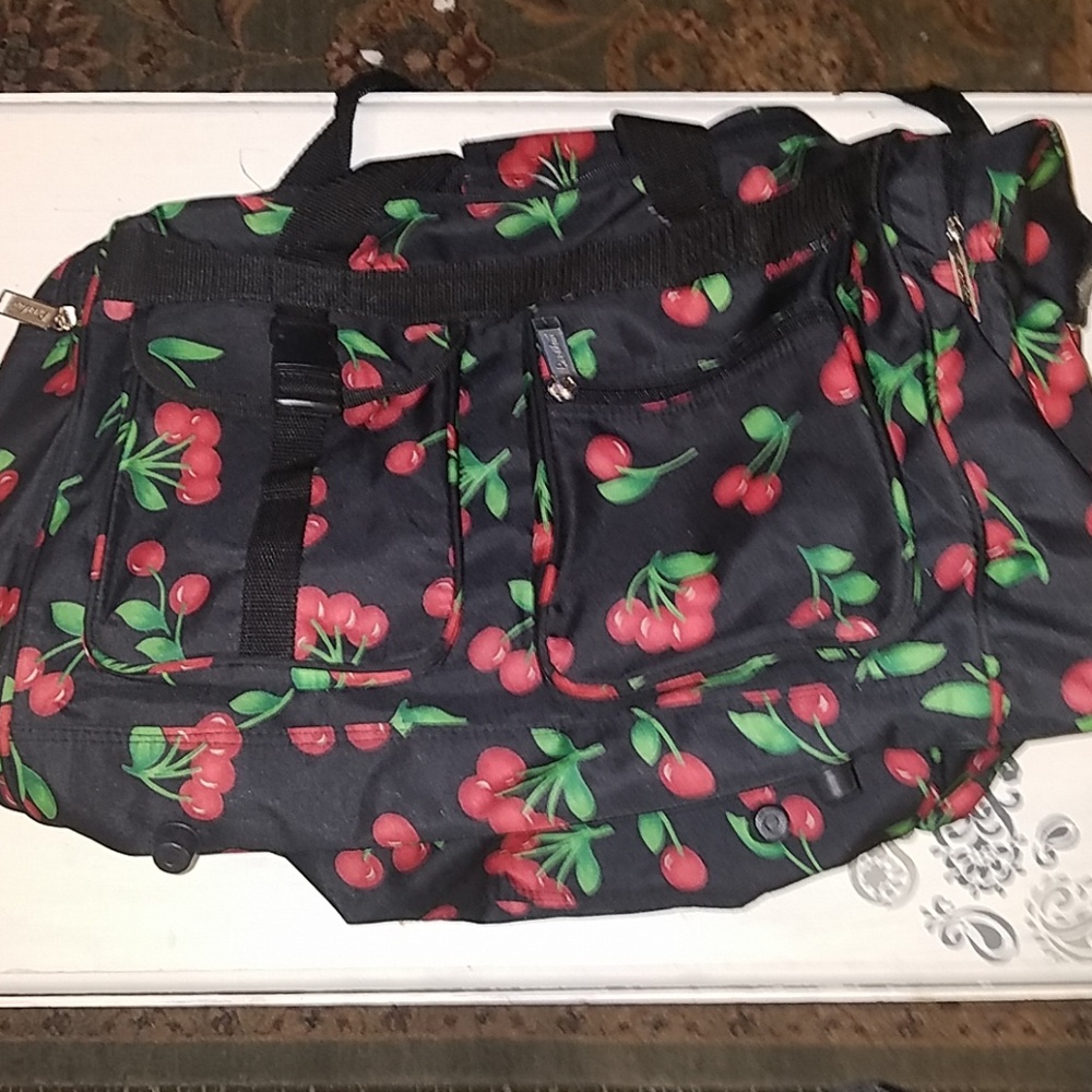 Cherry print ParisSun duffle bag